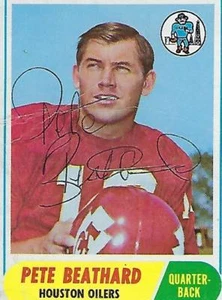 Topps 1968 firmado por Pete Beathard #198 - Houston Oilers - Imagen 1 de 1