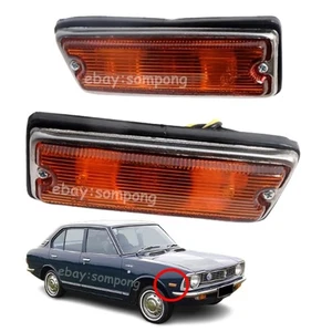 Front Side Marker Light Lamp Amber Pair For Toyota Corolla KE20 KE25 TE21, 70-78 - Picture 1 of 8