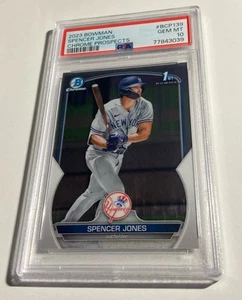Spencer Jones 1st 2023 Bowman Chrome Prospects Yankees PSA 10 GEM MINT 💰💰 - Picture 1 of 2