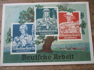 Postkarte Olympia Postwertzeichen Ausstellung Dresden 1936 Deutsche Arbeit 3 Pf - Bild 1 von 2