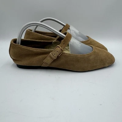 ZAPATO BAILARINAS ZARA BRONCEADO SPLIT GAMUZA BALLET Planas Talla 39 Foto 1 de 4