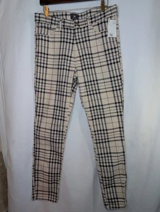 H&M schwarz-hellbraun karierte Herrenhose Größe 31 Skinny Fit Coupe Moulante - Bild 1 von 14