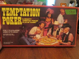Temptation Poker Game Skill Luck Complete Chips Cards Manual Vintage 1982 - Picture 1 of 5