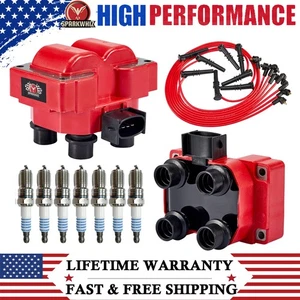 2 Pack Ignition Coil & Iridium Spark Plug & Wire For Ford F-150 F-250 4.6L FD487 - Bild 1 von 21