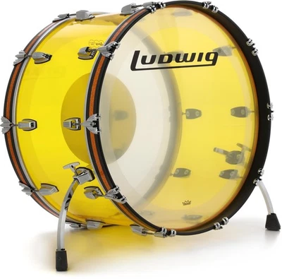 Bajo Ludwig Vistalite - 14 pulgadas x 24 pulgadas, amarillo Foto 1 de 4