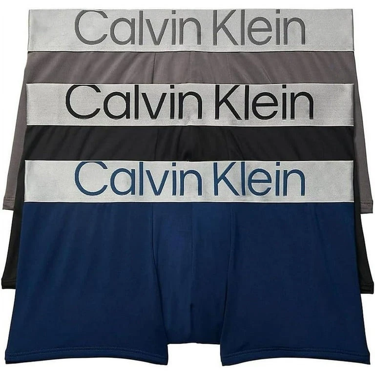 Calvin Klein Hombre Reconsiderado Acero Micro Paquete de 3 Baúl, Negro, Gris Cielo, Lago  Foto 1 de 1