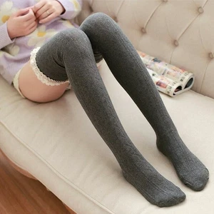 Lange Strickstrümpfe hohe Stiefel lange Socken Overknee warm Damen sexy - Bild 1 von 15