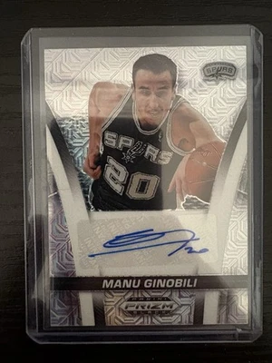 #PARTIDO MANU GINOBILI AUTOMÁTICO 24-25 Panini Prizm negro baloncesto/25 espuelas Foto 1 de 2