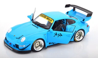 PORSCHE 911 993 SHINGEN RWB 2018 BLUE BODY KIT SOLIDO S1808501 1:18 BLEU - Photo 1/4