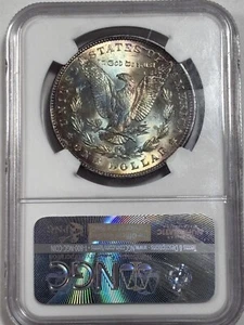 1887 P Toned Morgan $💎💎NGC MS 65💎💎Superb Neon Green/Orange Rainbow 💎💎VIDEO - Picture 1 of 14