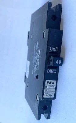 CUTLER-HAMMER EATON CUTLER HAMMER QCF1040 Single Pole 40 AMP Type QCF Circuit Breaker DIN RAIL