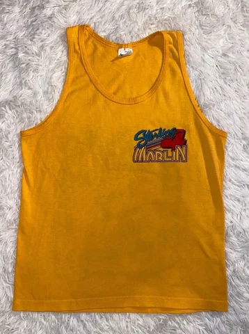 Vintage ‘95 Sterling Marlin Kodak  NASCAR Yellow Tank Top Size Small Cover