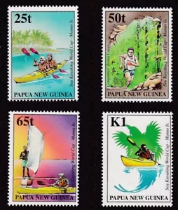 PAPUA NEW GUINEA #948-951 MNH SEA KAYAKING WORLD CUP, MANUS ISLANDS - Picture 1 of 1