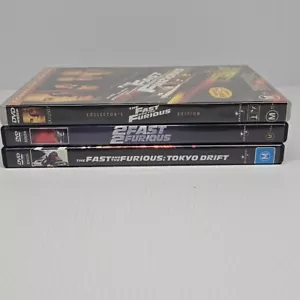 The Fast and the Furious / 2 Fast 2 Furious / Fast and Furious: Tokyo Drift DVD - Picture 1 of 7