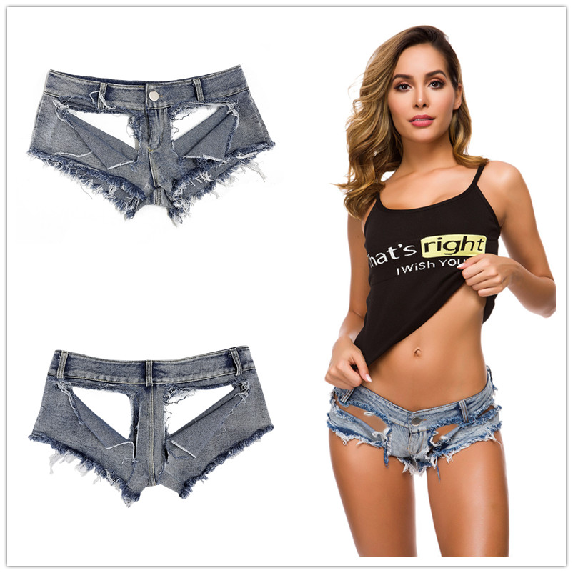 Sexy Women Mini Hot Pants Jeans Micro Shorts Denim Low Waist Hole Shorts New eBay