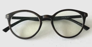 ZENNI Eyeglasses FRAMES ONLY Womens Full Rim Woodgrain Brown 2020615 Round - Picture 1 of 7