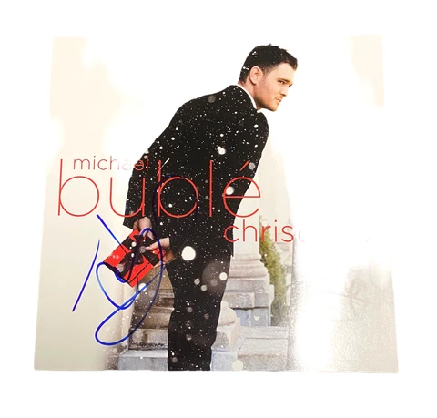MICHAEL BUBLE SIGNED AUTOGRAPH CHRISTMAS ALBUM VINYL LP BAS BECKETT COA Cover