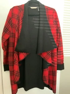 weiche Umgebung rot/schwarz karierte Fensterscheiben Fleecejacke Gr. M - Bild 1 von 4
