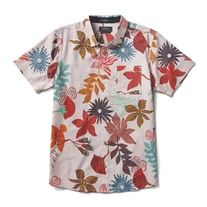 Roark Men's Journey Short Sleeve Button Up Shirt, Zealandia Light Pink, L - Picture 1 of 9