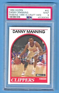 1989 Hoops Danny Manning Clippers #40 Rookie PSA 9 #45069065 (Missing Info) - Picture 1 of 2
