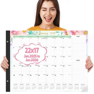 2025 Desk Calendar 22"x17" Monthly Planner for Office 18 Month Desktop Pad - Picture 1 of 7