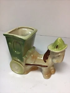 Carrito de colección Shawnee jardinera cerámica EE. UU. 709 caballo mula en sombrero ojos lindos - Imagen 1 de 10