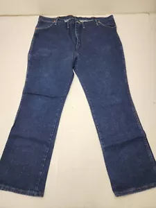 Wrangler 947STR Mens Regular Fit Dark Wash Stretch Denim Jeans Size 46x30 USA - Picture 1 of 7
