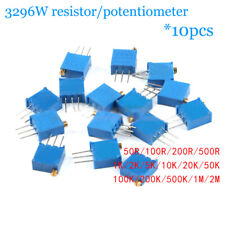 10pcs 3296W Top adjusting resistors/potentiometers 1K2K5K10K20K50K100K500K-2M
