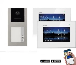 Balter EVO Aufputz SILBER Video Türsprechanlage 2x 7" Wifi Monitor für 2 Teilneh - Bild 1 von 9