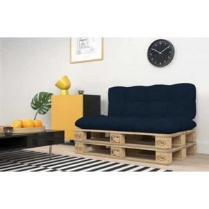 Juego de 2 cojines para palets - cojines de asiento 120x80 + cojines de respaldo 120x40, acolchados - Imagen 1 de 4