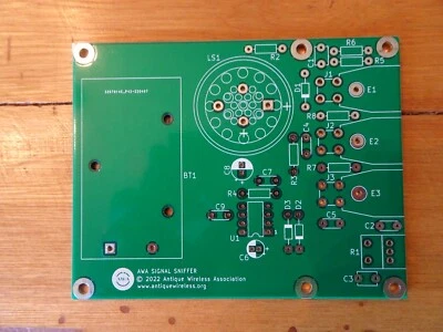 Signal Tracer Printed Circuit Board - Antique Radio - Tube Amp -AF & RF sniffer