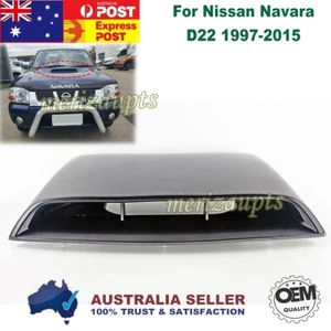 Fits NISSAN NAVARA D22 1997-2015 BLACK Center BONNET SCOOP With Seal - Picture 1 of 6