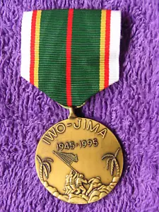 USA WWII IWO-JIMA WW2 1945 -1995 World War II MEDAL - Picture 1 of 4
