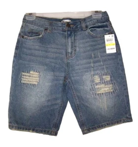 New Epic Threads Bermuda Jean Shorts Girls Size M Distressed Blue Denim Cotton - Picture 1 of 8