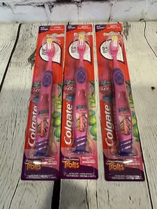 Colgate (3 Pack) Of TROLLS Extra Soft Kids Toothbrushes Ages 5+ - Picture 1 of 3