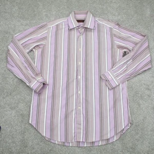 Etro Hemd Herren 40 US Med/Large Lila/Rot/Braun L/S 100% Baumwolle Made in Italy - Bild 1 von 12