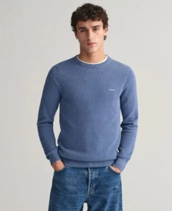 GANT Cotton Pique Crew Neck Sweater New without tags - Picture 1 of 10