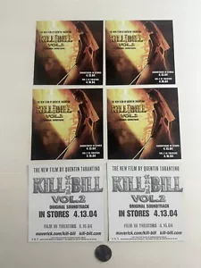 KILL BILL VOL 2 Uma Thurman 4 PROMO STICKERS Soundtrack cd/dvd QUENTIN TARANTINO - Picture 1 of 1