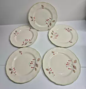 Grindley Creampetal Plates Set of 5 Vine pattern Art deco 1930"s - Picture 1 of 10