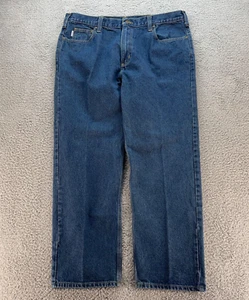 Carhartt Jeans Herren Blau Relaxed Fit Straight Leg Dark Wash B460DVB 42x32 40x31 A - Bild 1 von 10