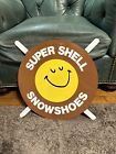 Snowshoes Super Shell Tire Gas Oil Advertising Sign