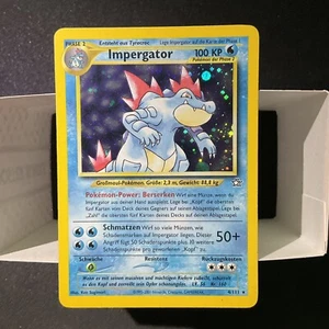Feraligatr (GERMAN Impergator) 4/111 Neo Genesis Holo Vintage LP - Picture 1 of 13