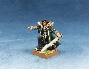 25 mm Warhammer Fantasy WGS dipinto elfo oscuro Dreadlord con arma a mano DK78 - Foto 1 di 4