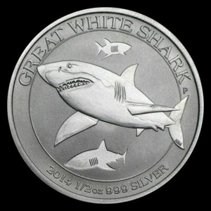 Silbermünze Australien Great White Shark - Weisser Hai - 2014 in Münzkapsel RAR - Bild 1 von 2