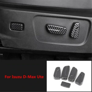 Carbon Fiber Car Seat Button Switch Cover Trim For Isuzu D-Max Dmax 2021 2022 - Picture 1 of 6