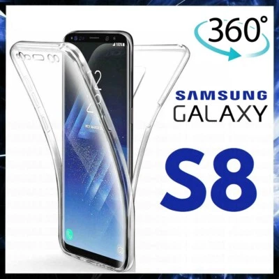 COVER 360° Per SAMSUNG GALAXY S8 Custodia Fronte Retro TRASPARENTE TPU S 8