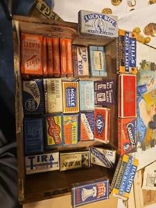 Lot of 35 Vintage Boxes Of Razor Blades Variety - Picture 1 of 5