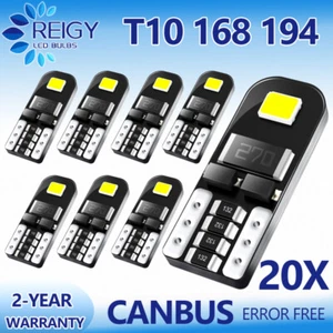 T10 LED License Plate Light Bulbs 6000K Super Bright White 168 2825 194 AUXITO - Picture 1 of 8