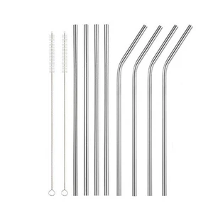 4x Stainless Steel Drinking Straws with Brush for 30 20oz Tumbler Cup - Picture 1 of 6