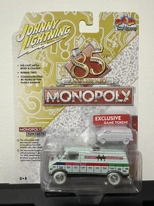 2020 JOHNNY LIGHTNING - White Light ing MONOPOLY 85th Anniversary 1977 DODGE VAN - Picture 1 of 2